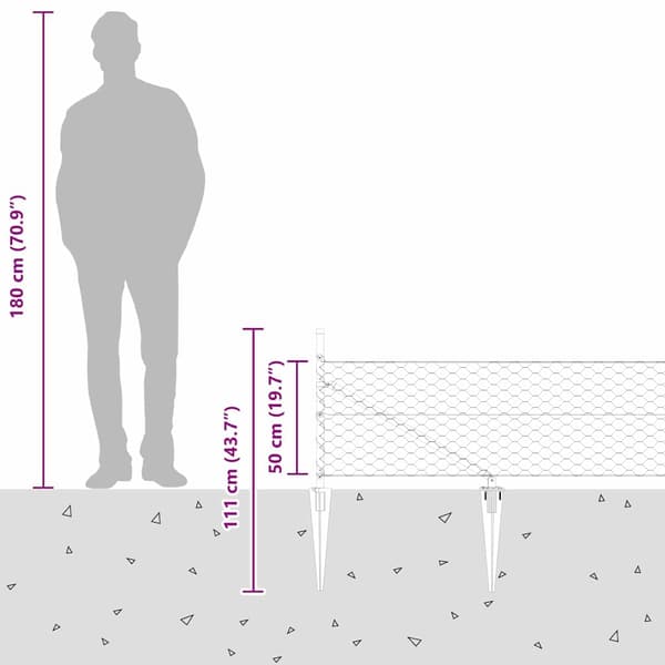 vidaXL Stängselstolpe Grå