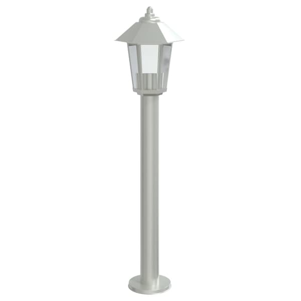 vidaXL Utendørs gulvlampe sølv 80 cm rustfritt stål