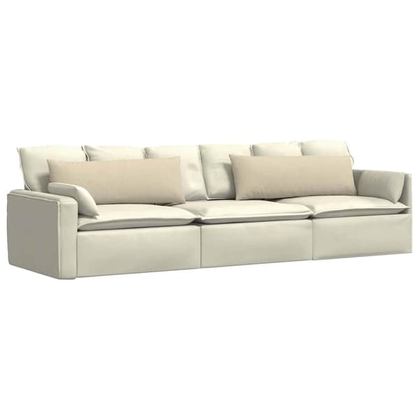 vidaXL Soffkuddar 2 st Kräm 120 x 40 cm tyg