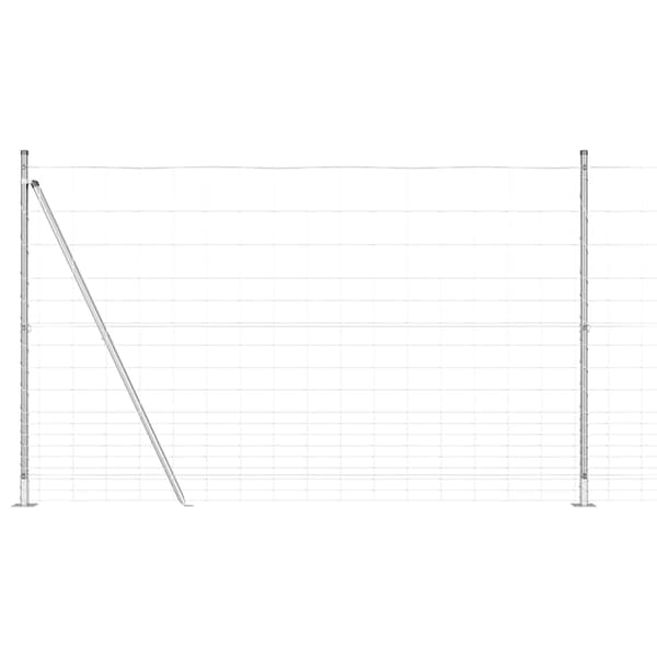 vidaXL Stängselstolpe Galvaniserad 25 x 1,5 m Stål