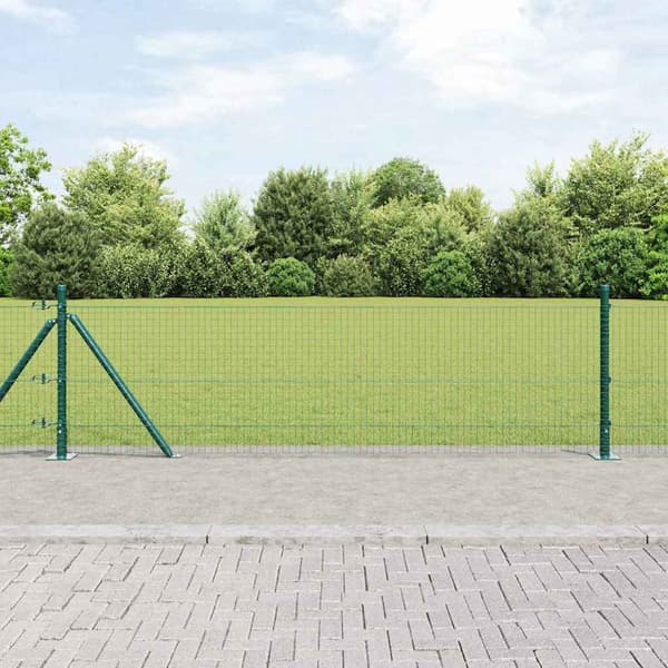 vidaXL Gjerde med innlegg. grønn 0.5 x 100 m Stål