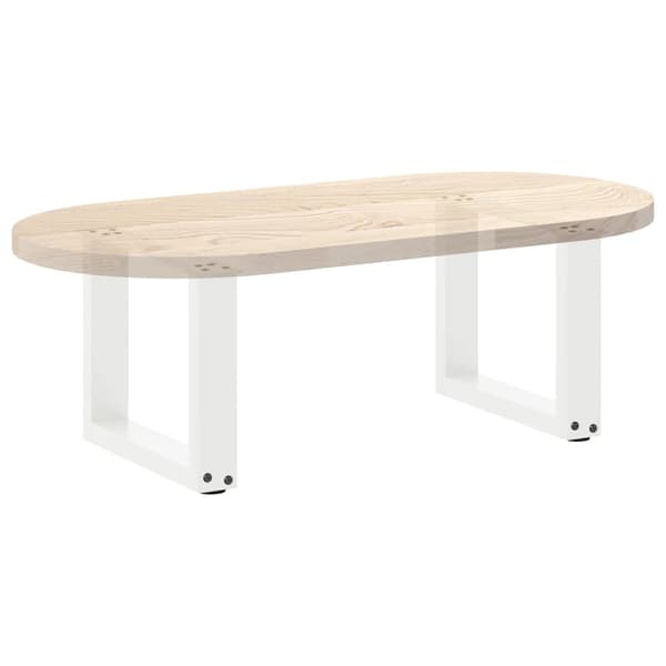 vidaXL Soffbordsben U-formade 2 st vit 30x(30-31) cm stål