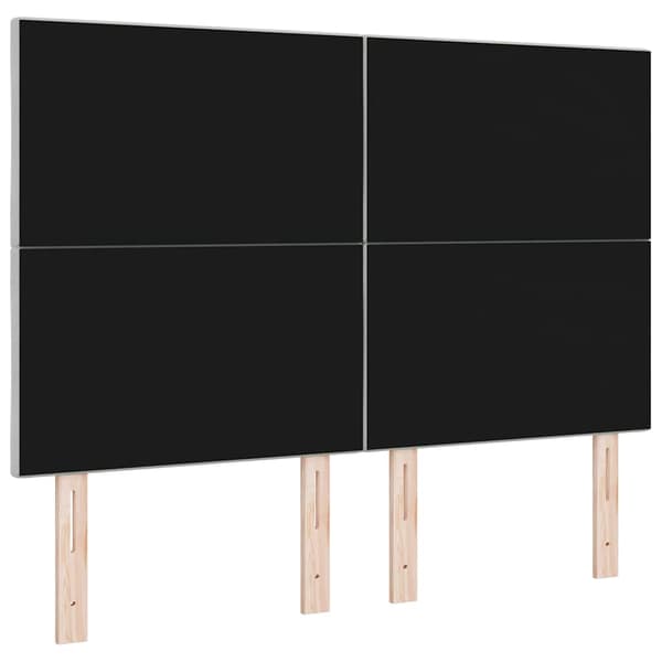 vidaXL Huvudgavel Ljusgrå 144 cm Sammet