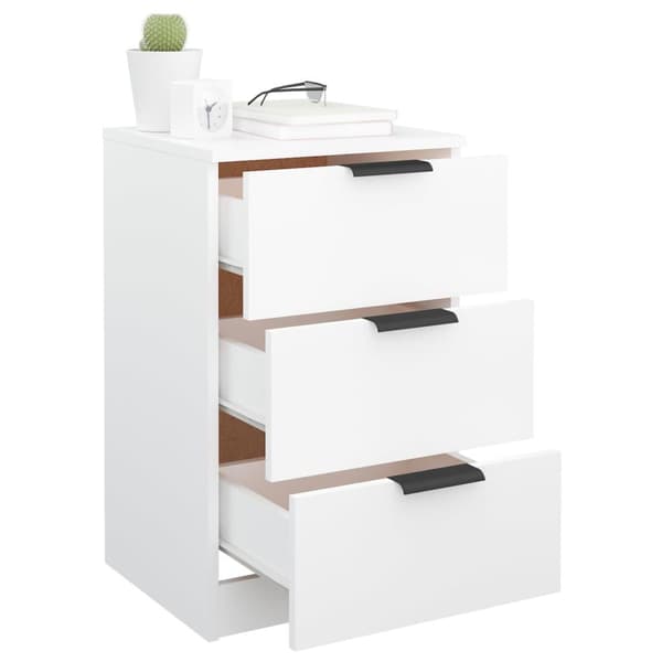 vidaXL Sängbord vit 40x36x65 cm