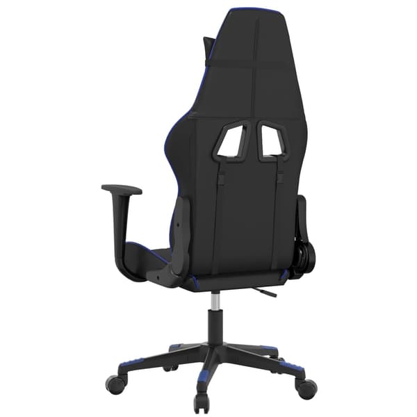 vidaXL Gamingstol svart och blå konstläder