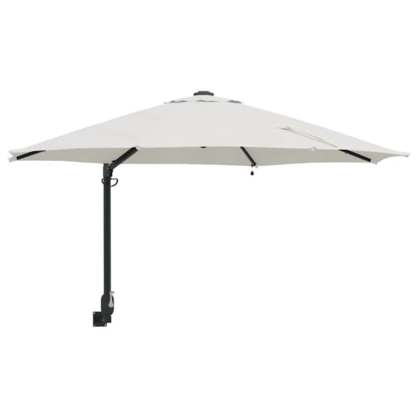 vidaXL Hageparasol sand 248 x 248 x 148 cm Polyester og stål