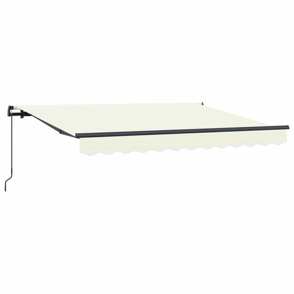 vidaXL Utfällbar markis Kräm 250 x 200 cm tyg