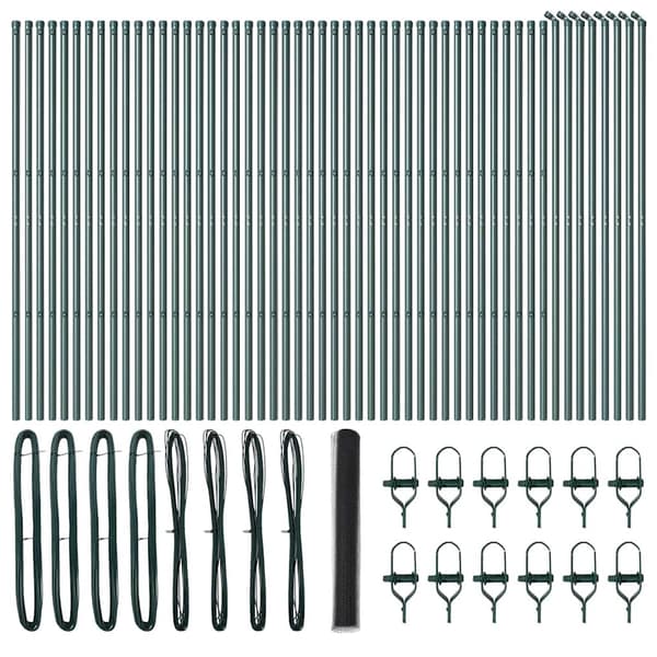 vidaXL Gjerdepåle Grå 100 x 1 m (36 mm netting) Stål og PVC