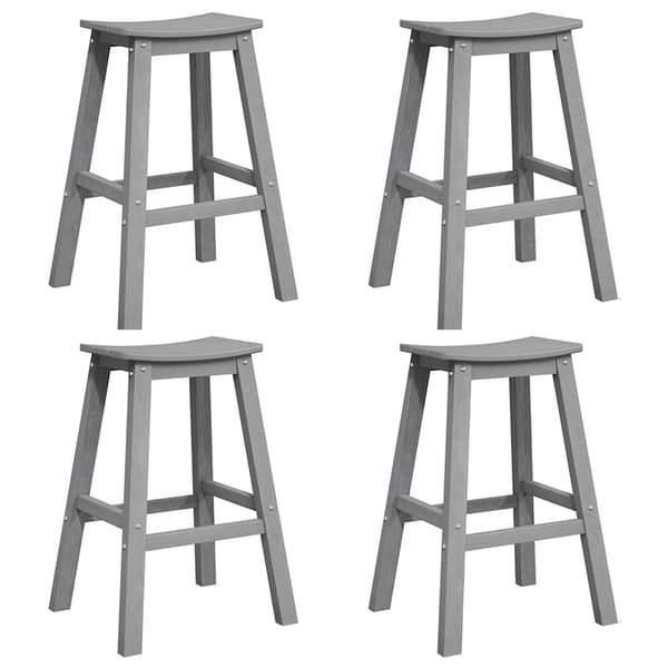 vidaXL Hage bar sett 4 pcs Lysegrå HDPE