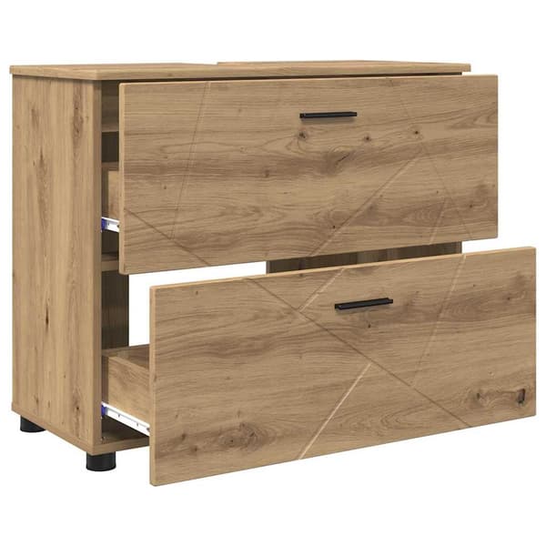 vidaXL Baderomsskap artisan eik 76.5 x 35 x 64 cm Konstruert tre