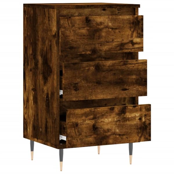 vidaXL Skjenk røkt eik 40x35x70 cm konstruert tre