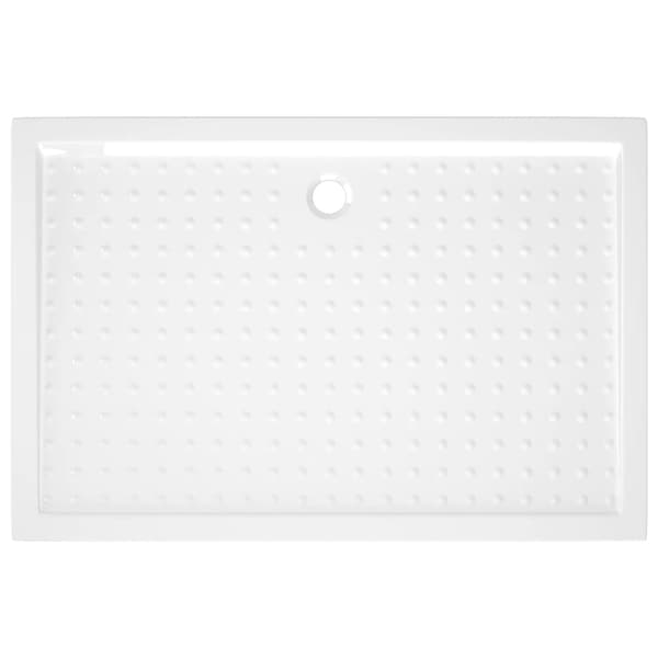 vidaXL Duschkar med prickar vit 80x120x4 cm ABS