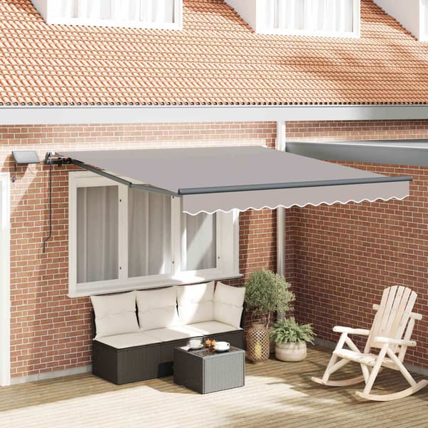 vidaXL Innvendbar Markise Lysegrå 300 x 250 cm stoff