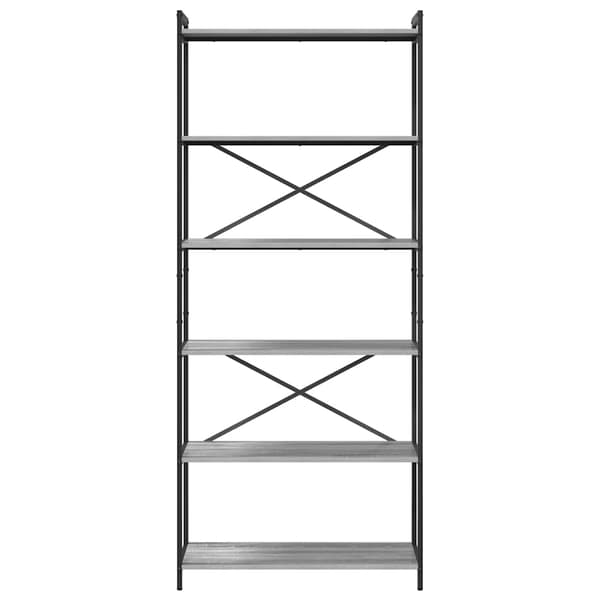vidaXL Hyllsystem Grå sonoma 80 x 30 x 189,5 cm Konstruerat trä