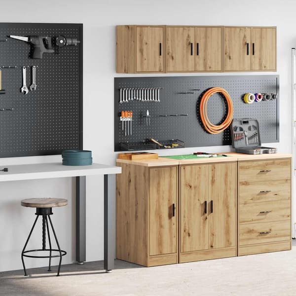 vidaXL Garasjeskap 2 stk artisan eik konstruert tre