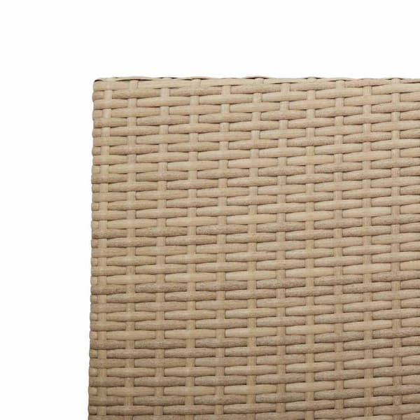 vidaXL Hage stabelstoler 4 pcs Krem og brun PE rattan, solid akasietre