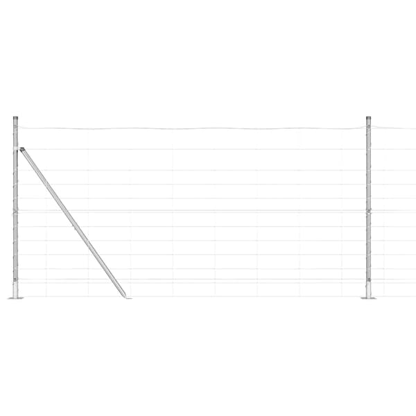 vidaXL Stängselstolpe Galvaniserad 50 x 1,2 m Stål
