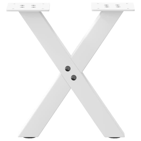 vidaXL Soffbordsben X-formade 2 st vit 37x(30-31) cm stål