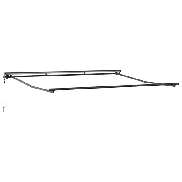 vidaXL Markisram Gul och Vit 400 × 300 cm Polyester med PU-beläggning