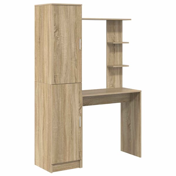 vidaXL Skrivbord 2 pcs Sonoma-ek