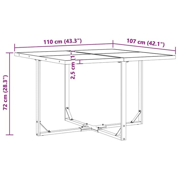 vidaXL Trädgårdsmöbelset 9 pcs Svart Stål