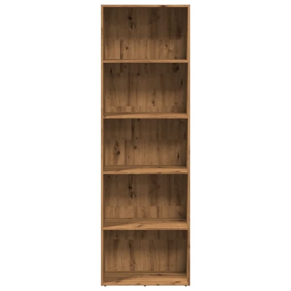 vidaXL Bokhylle artisan eik 60x30x189 cm konstruert tre