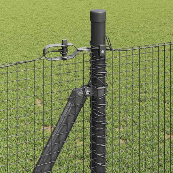 vidaXL Gjerde med innlegg. Grå 0.8 x 50 m Stål