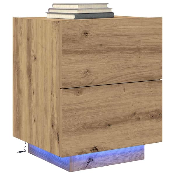 vidaXL Nattbordskap Artisan Eik 45 x 40 x 55 cm Konstruert tre