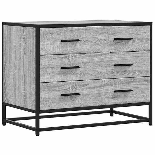 vidaXL Kommode grå sonoma 70x41x56 cm konstruert tre