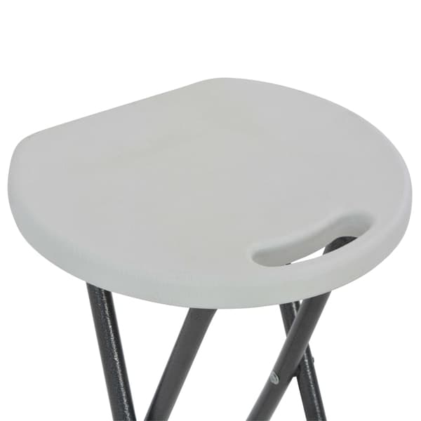 vidaXL Sammenleggbare barkrakker 2 stk HDPE og stål hvit