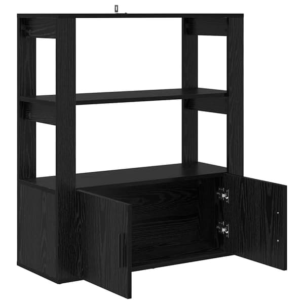 vidaXL Serviesskap Svart eik 30 x 80 x 90 cm Konstruert tre