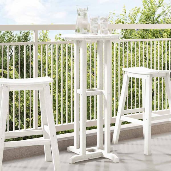 vidaXL Barbord Vit 55 x 55 x 107 cm polyeten