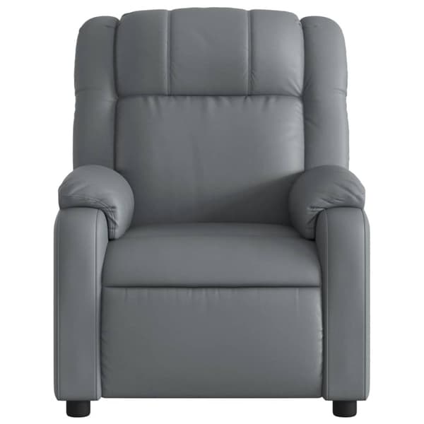 vidaXL Elektrisk reclinerfåtölj grå konstläder