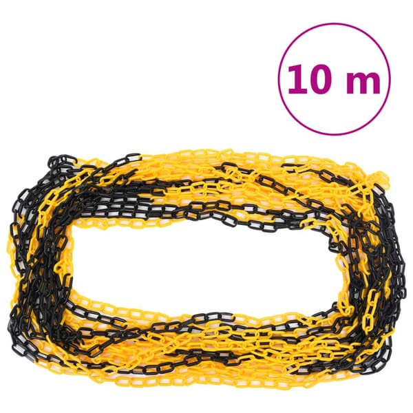 vidaXL Kjettingstolpesett 10 m plast