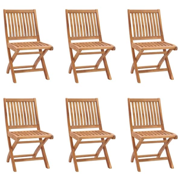vidaXL Utendørs spisestue 7 deler heltre teak