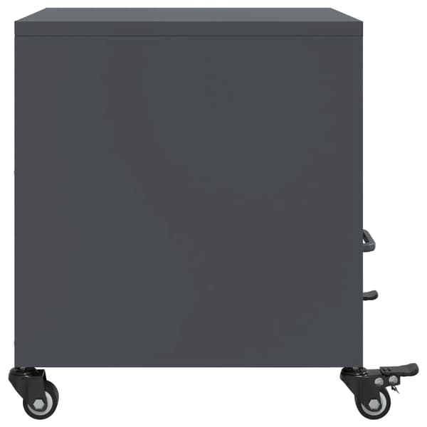 vidaXL Sängbord 2 st antracit 36x39x43,5 cm stål