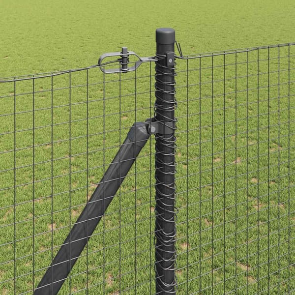 vidaXL Gjerde med innlegg. Grå 1.5 x 25 m Stål