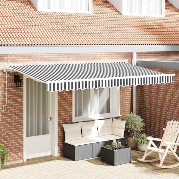 vidaXL Innvendbar Markise Antrasitt 400 x 200 cm stoff