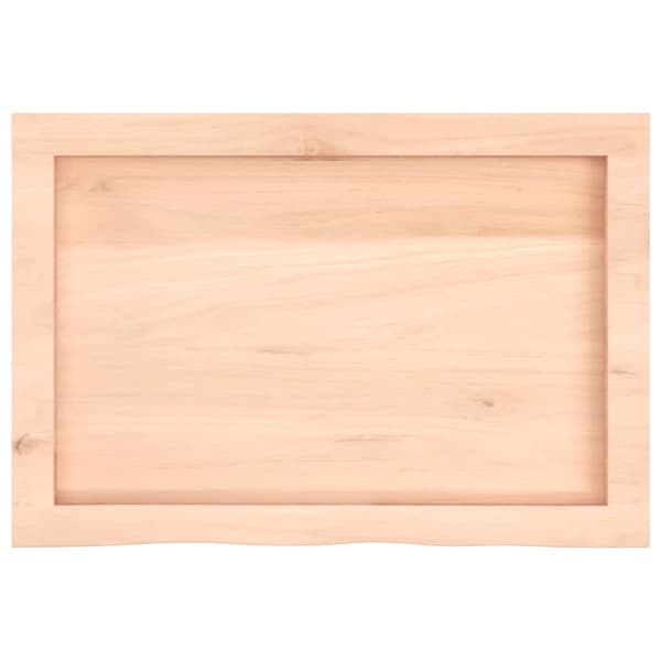 vidaXL Bordplate 60x40x(2-6) cm ubehandlet heltre eik