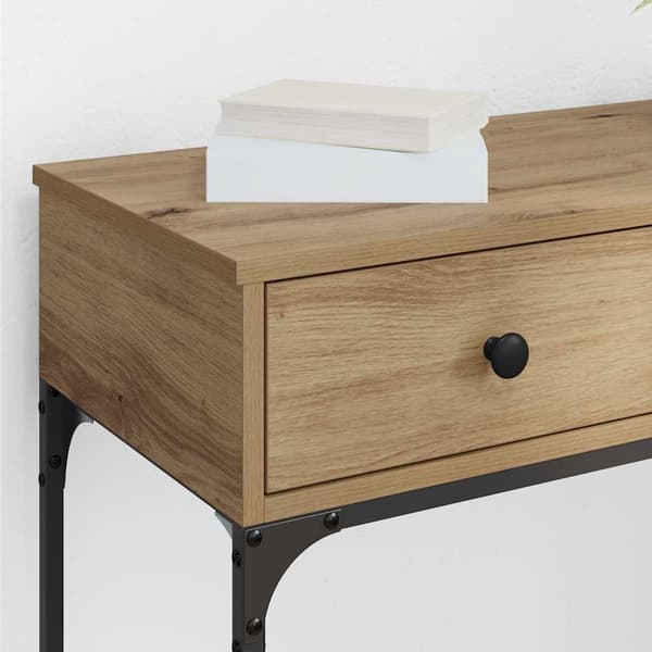 vidaXL Konsollbord artisan eik 75 x 34.5 x 75 cm Konstruert tre