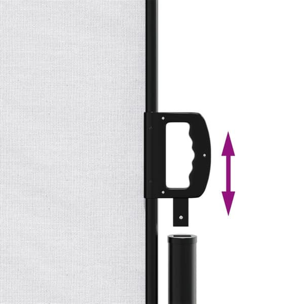vidaXL Infällbar sidomarkis vit 200x600 cm