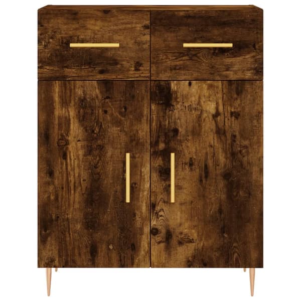 vidaXL Highboard røkt eik 69,5x34x180 cm konstruert tre