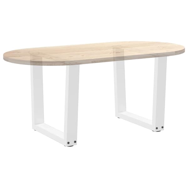 vidaXL Matbordsben V-formade 2 st vit 50x(42-43,3) cm stål