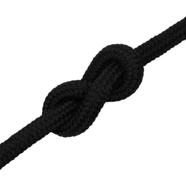 vidaXL Rep svart 25 mm 25 m polyester