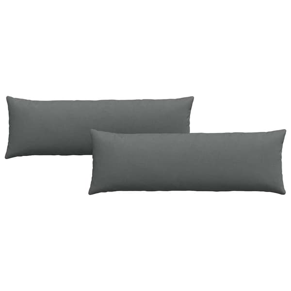 vidaXL Soffkuddar 2 st Mörkgrå 120 x 40 cm tyg