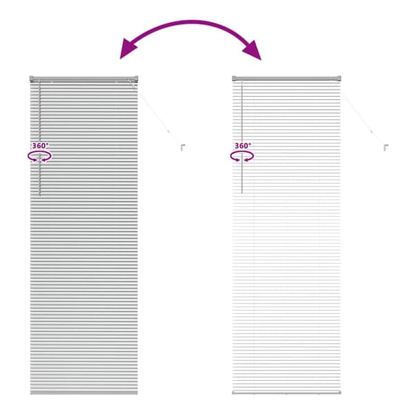 vidaXL Persienner Silver 220 x 80 cm Aluminium