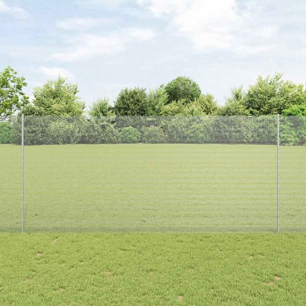 vidaXL Gjerde med innlegg. sølv 1.4 x 25 m Stål