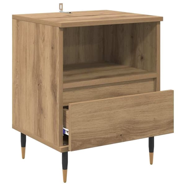 vidaXL Nattbordskap Artisan Eik 40 x 35 x 50 cm Konstruert tre