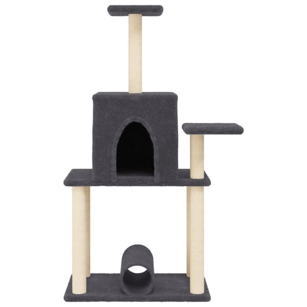 vidaXL Klösträd med sisalpelare mörkgrå 122 cm