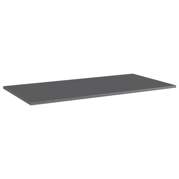 vidaXL Hyllplan 8 st grå högglans 80x30x1,5 cm spånskiva